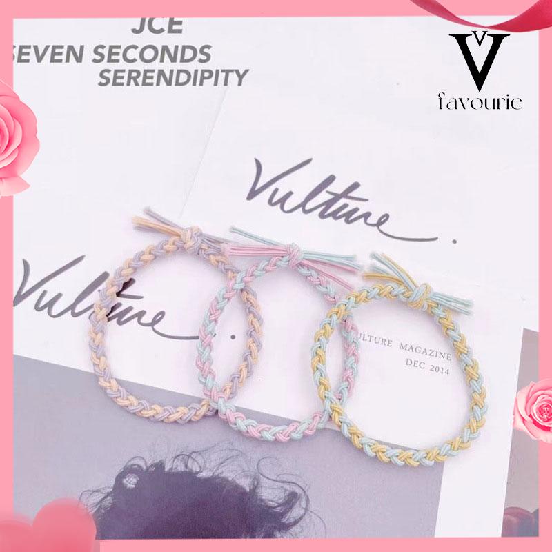 [COD]Temperamen Sederhana Dikepang Karet Gelang Rambut Cincin Kepala Tali Rambut Tali Aksesoris Rambut-FA