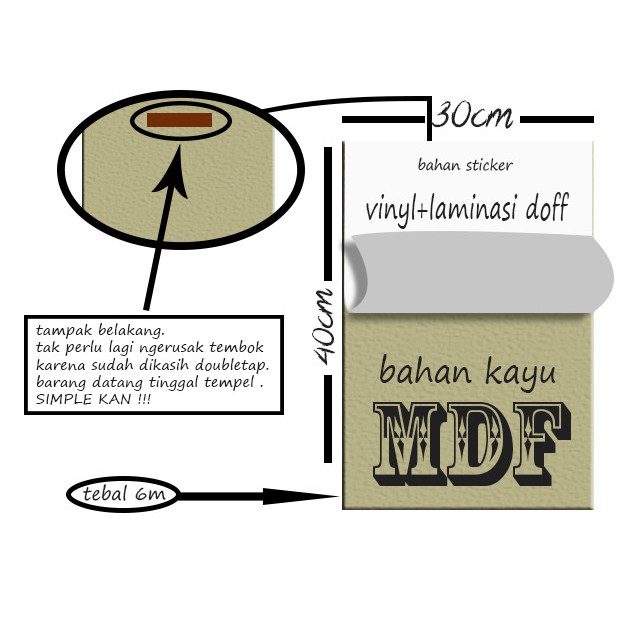 Hiasan Dinding Murah/ Hiasan Dinding Ruangan Tamu/ Wall Decor/ Poster Kayu Murah