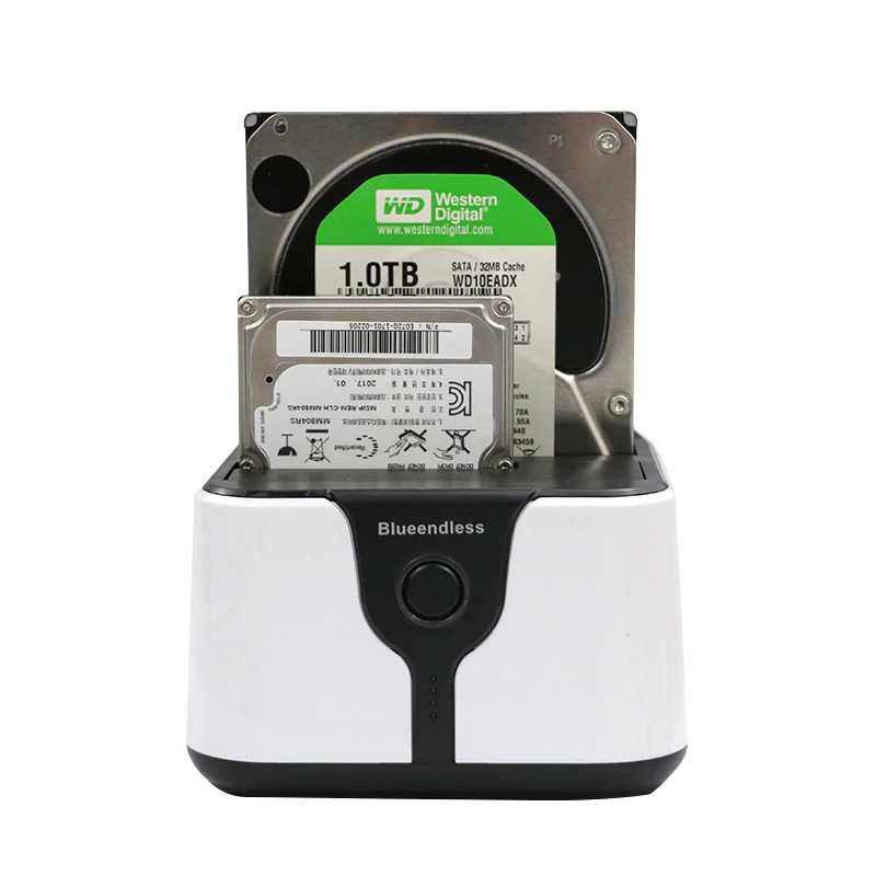 [PO] blueendless 2-Bay SATA hdd docking station 3.5" 2.5 USB3.0 dual bay hdd ssd clone duplicator