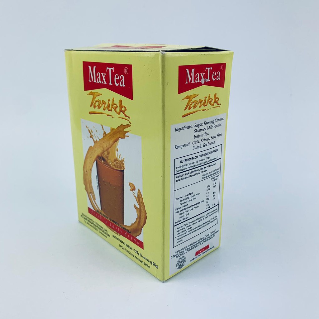 Teh / MaxTea Tarikk / Teh serbuk krimer / Teh Tarikk Dus isi 5sachet