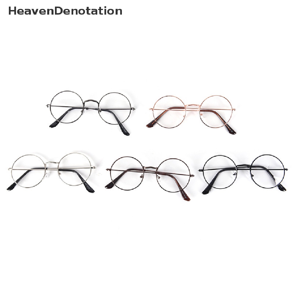 [HeavenDenotation] Vintage Round Glasses Men Women Metal Frame Retro Luxury Eye wear Clear Glasses