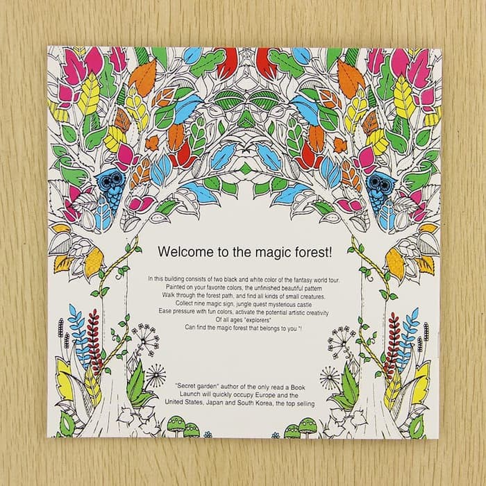 English Edition Coloring Book - ENCHANTED FOREST (24pages)
