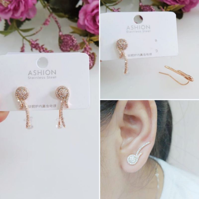 Anting Wanita Titanium Anti Karat Anting Wanita Terlaris-3