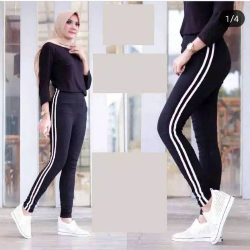 ZAARAA PANTS MILANO STREP/ BIG ZISE PANTS STREP / CELANA EROBIC WANITA