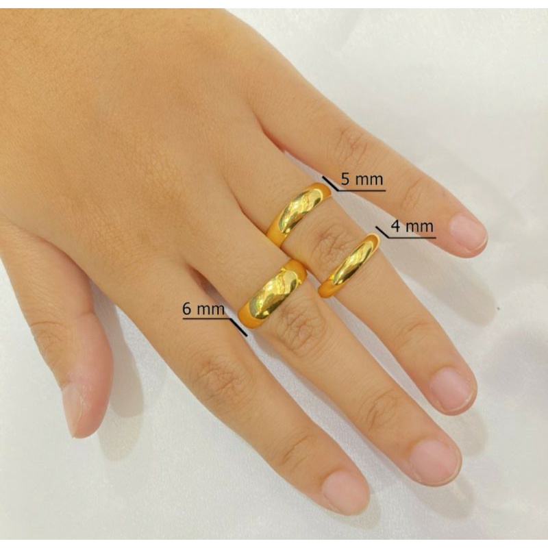 Cincin Koin / cincin perhiasan / warna gold 24k