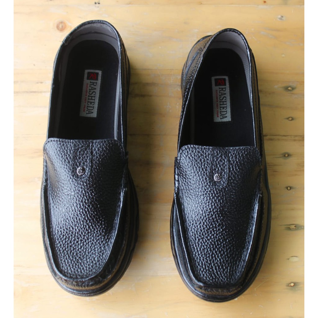 Sepatu Pria Kulit Asli Kasual  Slip On Rasheda 018 Big Size