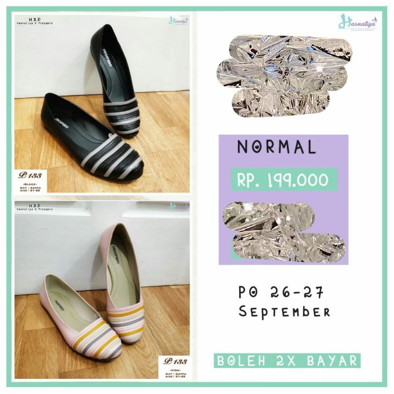 P 133 Prospero x Hasnaliya bayar 2x, Harga Diskon