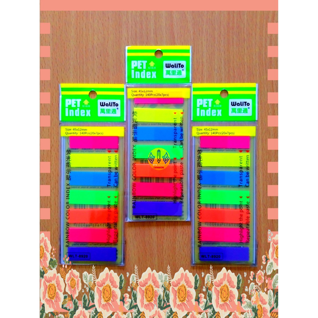 

Kertas Memo Im1411 WLT-8920 Index Flag 7 Colors Post It