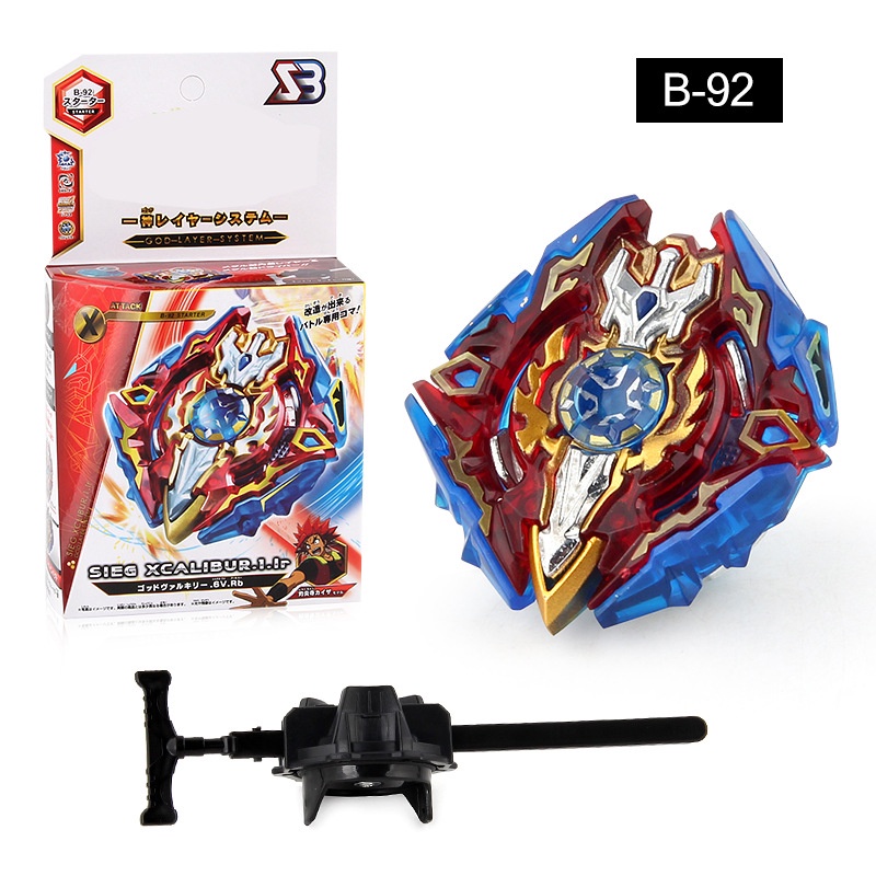 Set Mainan Gasing Beyblade Burst Launcher Fusion Spining Bahan Metal Untuk Anak