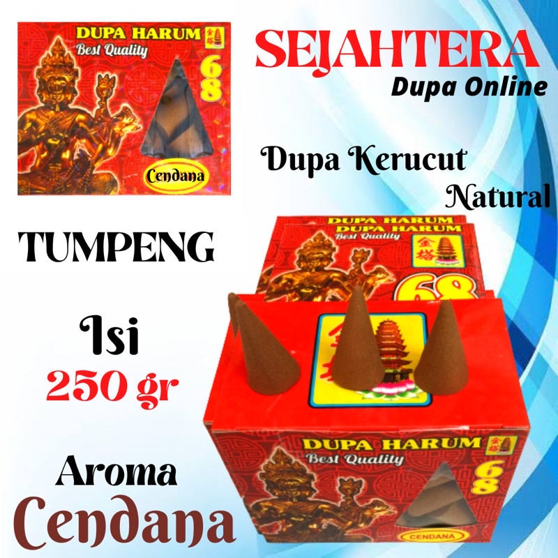 Dupa Tumpeng 68 Wangi “Cendana” Kotak 250gr Natural