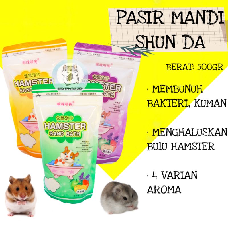 Pasir Mandi Hamster / Bathing Sand Shun Da 500gr