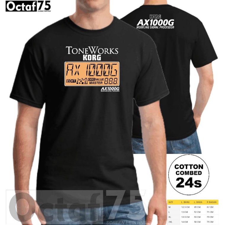 KAOS/BAJU efek digital KORG AX1000G/KAOS MUSIK/BAJU GITARIS/ATASAN PRIA/KAOS DISTRO MUSIK