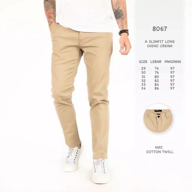 SNclothes.id - Slimfit Long Chino pants 28-33 Celana Chino pria