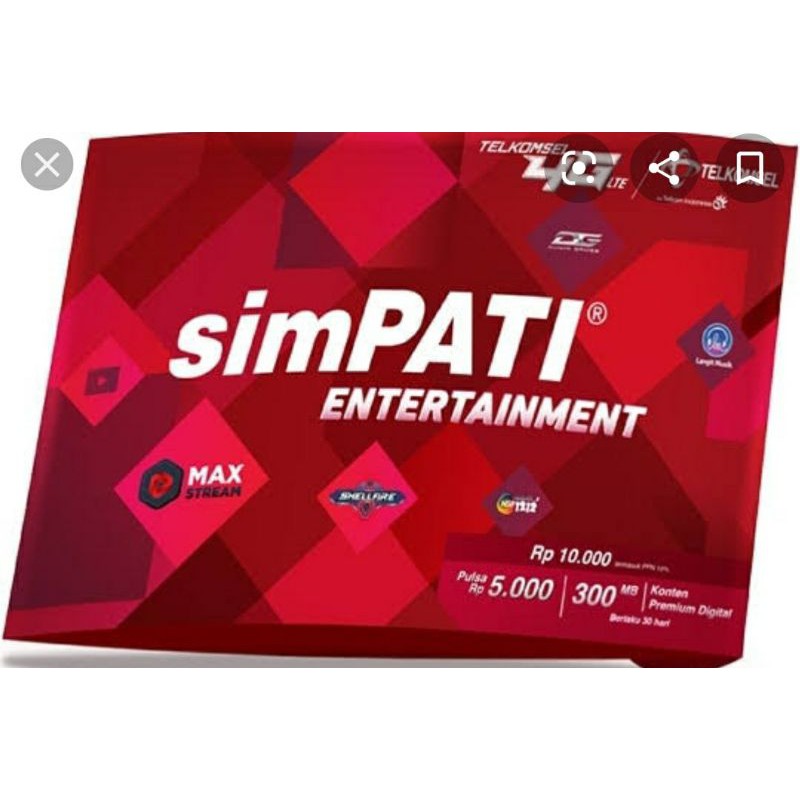 KARTU PERDANA KUOTA 25GB UNLIMITED INTERNET TELKOMSEL SIMPATI RED 4G