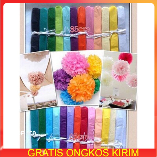 

Pompom Kertas / Pompom Dekorasi / Pompom Gantung / Pompom Ultah Uk 25cm Depok