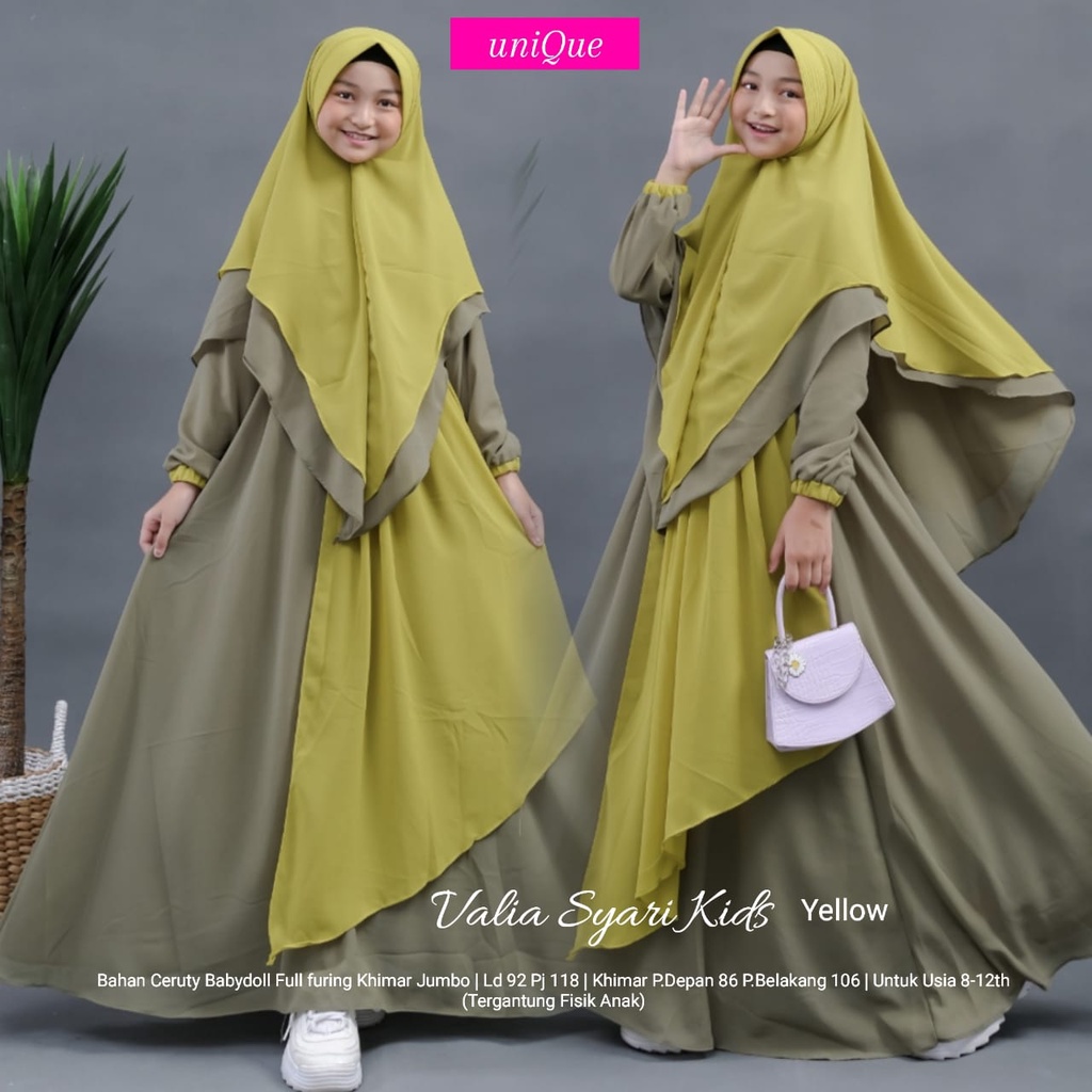 VALIA GAMIS SYARI DRESS KIDS / ANAK ORIGINAL UNIQUE