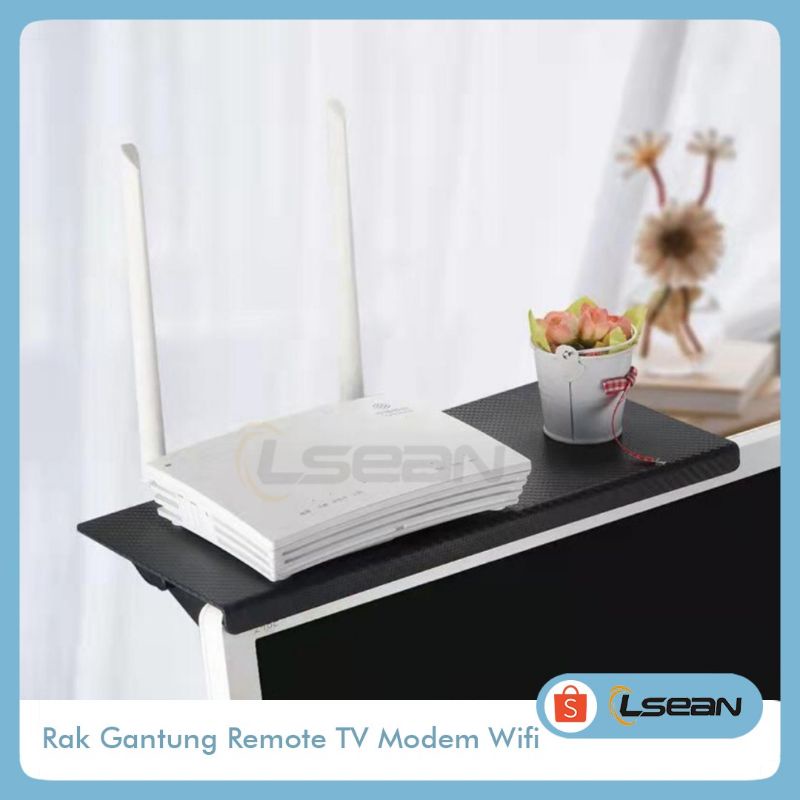 RAK GANTUNG UNTUK REMOTE TV MODEM WIFI | SCREEN TOP SHELF MONITOR