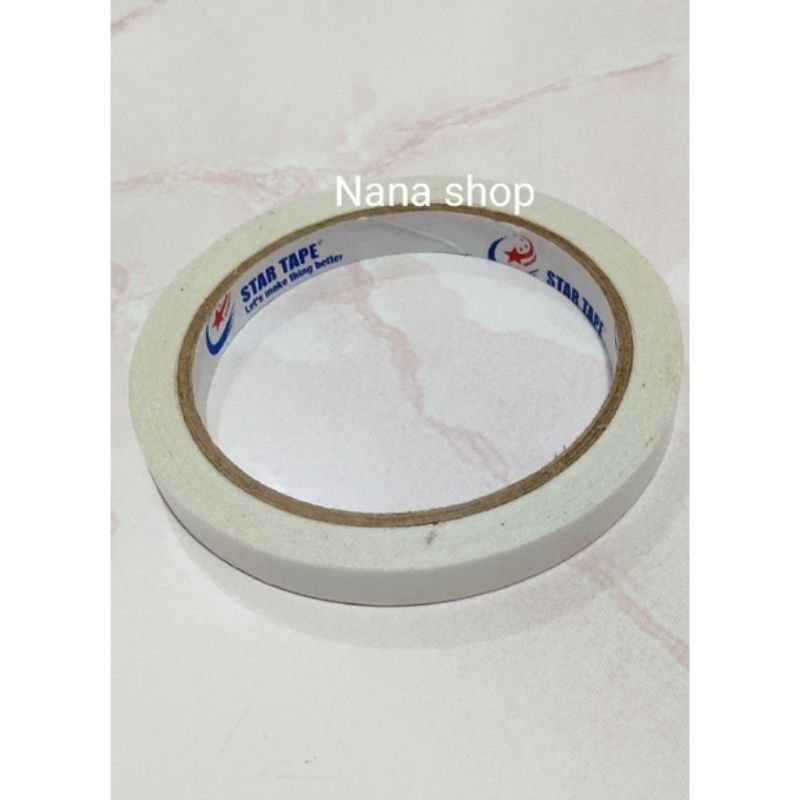 Double tape 10mm 1 slop merk Lucky merk star double tape 1cm