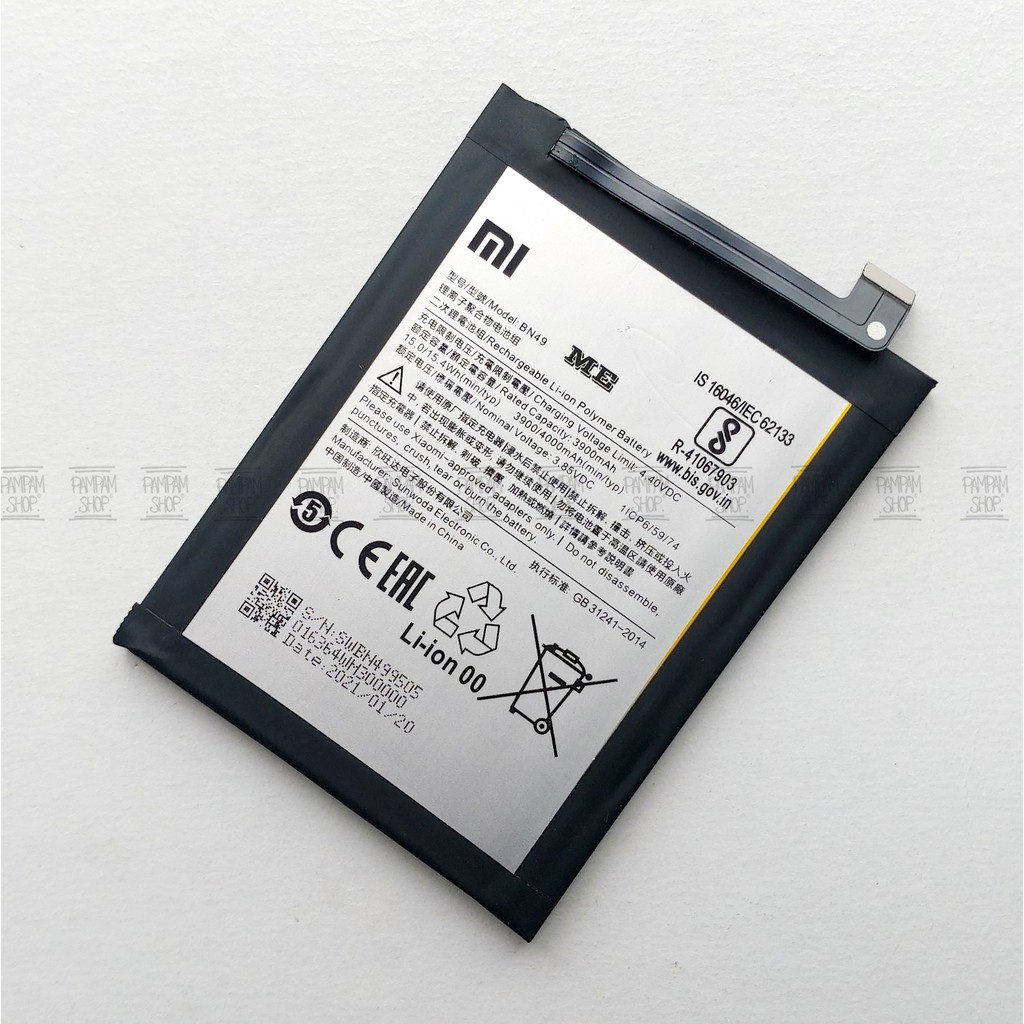 Baterai XiaoMi BN49 Redmi 7A Original OEM Batre Batrai Battery Xiao Mi BN 49 HP Ori