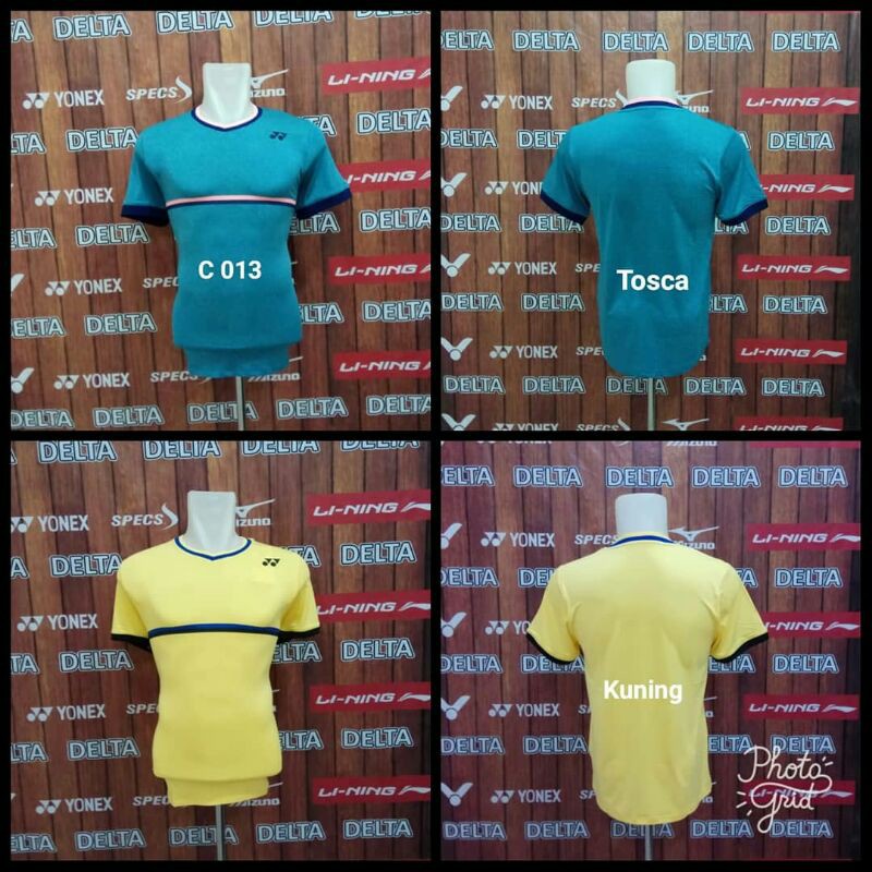 BAJU BADMINTON grade ori yonex c013 BAJU BULUTANGKIS kuning