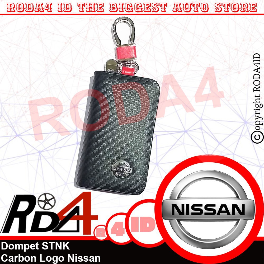 Dompet STNK Mobil Logo Nissan Motif Carbon