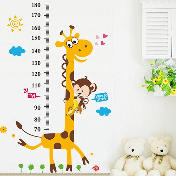 RELIZA Wall Sticker / Stiker Dinding TINGGI BADAN JERAPAH Grow Up AY831