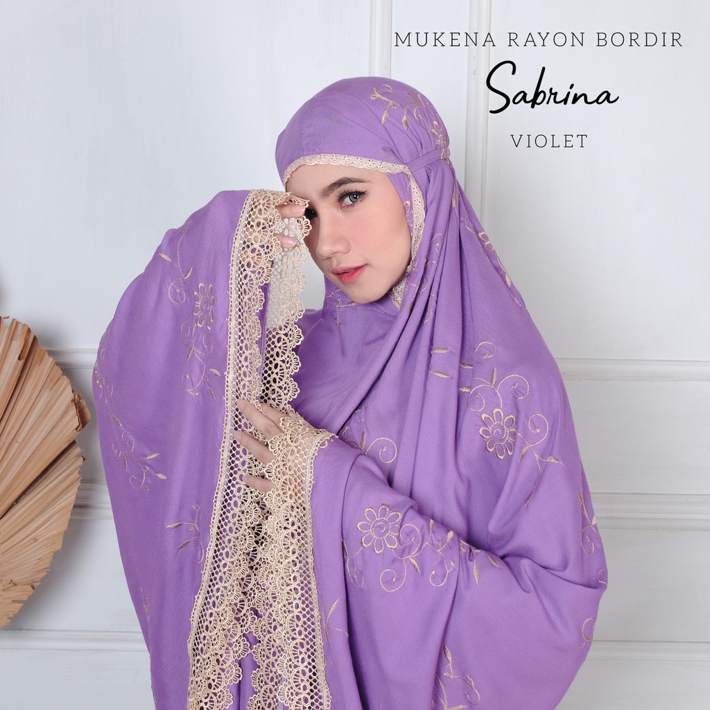 PUSAT MUKENA TASIK - MUKENA DEWASA RAYON BORDIR SABRINA