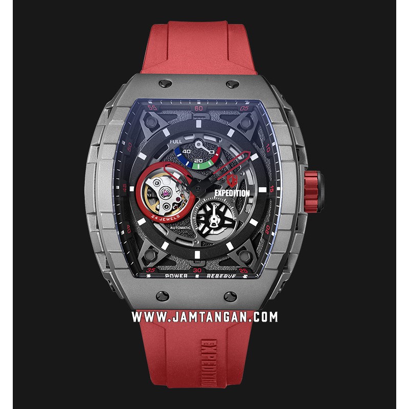 Expedition E 6782 MPRTPBAREV Man Black Dial Red Silicon Strap