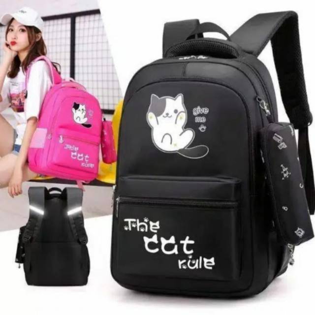 tt_Tas Ransel Anak Sekolah Karakter Fashion Kids Backpack Cute Murah Batam Tas Kanvas import