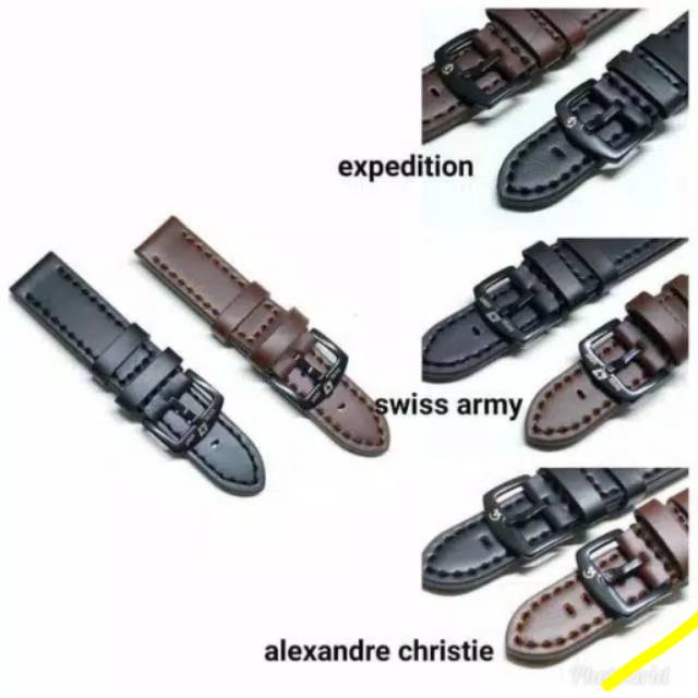 STRAP TALI JAM TANGAN AC ALEXANDRE CHRISTIE 22MM 22 MM TALI JAM KULIT AC FREE PEN