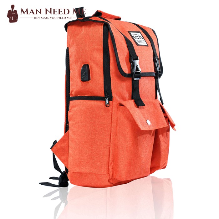 Tas Ransel Pria/Cowo GEHU - Tas Backpack Cordura - Orange + RAINCOVER