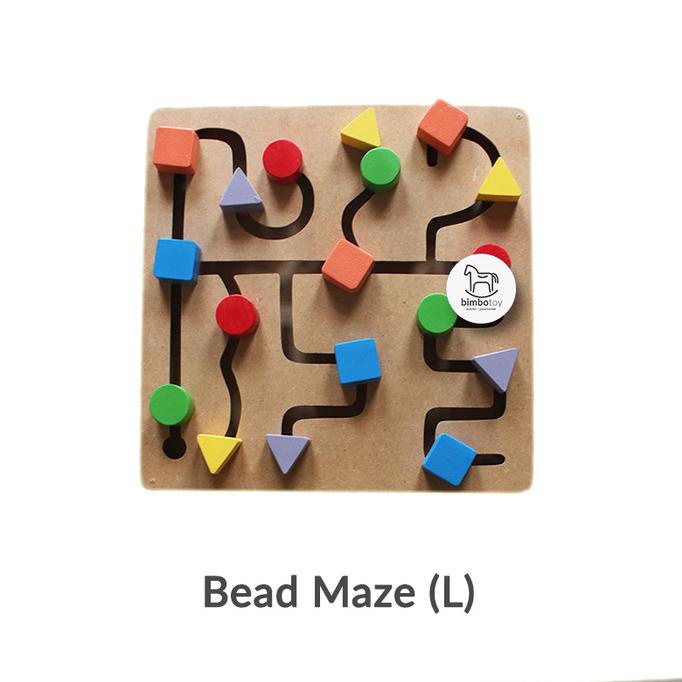 Bimbozone - Mainan Kayu Edukasi Anak alur maze - Bead Maze (L)
