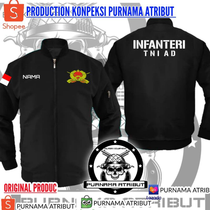 JAKET BOMBER INFANTERI TNI AD ORIGINAL