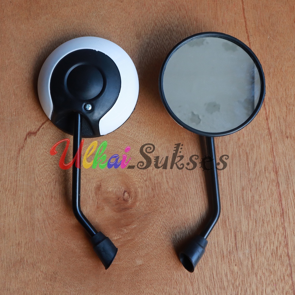 Variasi Aksesoris Motor Spion Bulat Model Scoopy Gagang Hitam Tangkai Panjang Honda Yamaha Universal