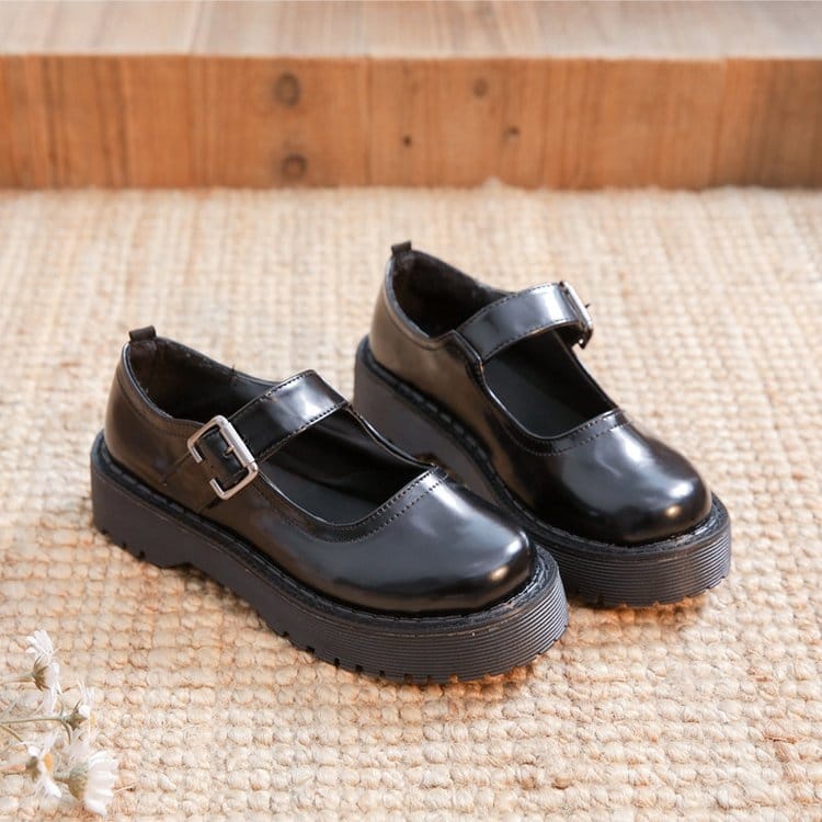 Sepatu Wanita Remaja / Dewasa Loafers Gesper Jahit Glosy  LOLLYta 010