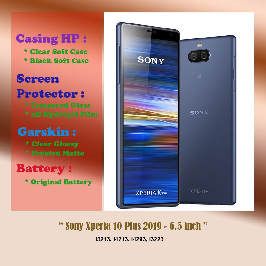 Sony Xperia 10 Plus 2019 - 6.5 inch - Case - Screen Protector - Battery - Dll