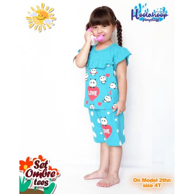 HOOLAHOOP OMBRE TEES SET Size : 2-10T