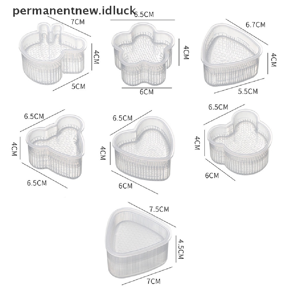 7 pcs Cetakan Pembuat Sushi Bola Nasi Model Tekan