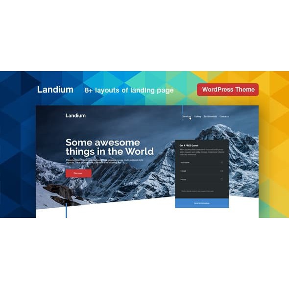 Wordpress Theme Landium – WordPress App Landing Page