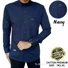 KEMEJA POLOS PRIA SLIMFIT PANJANG PENDEK MARON PUTIH HITAM NAVI ABU BIRU MUDA SOFTBLUE