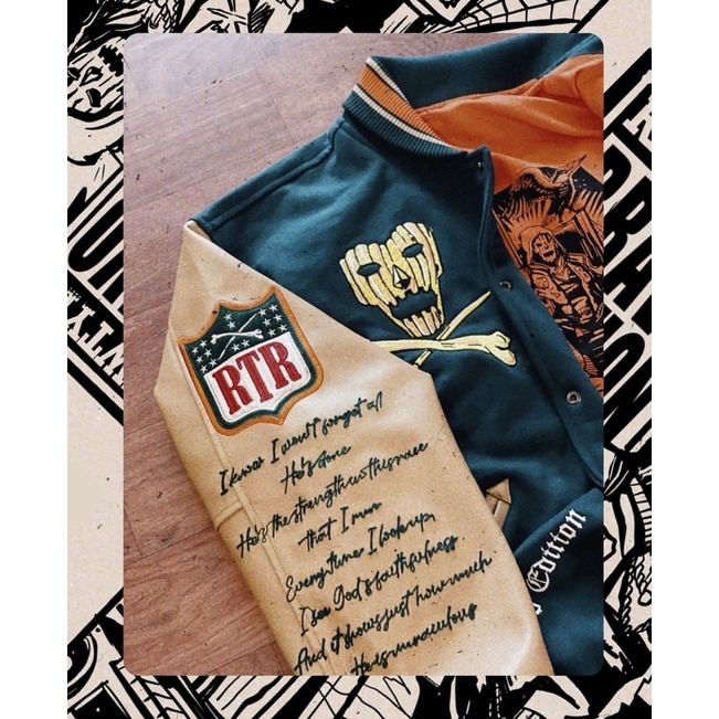 RAWTYPE RIOT BRAVO EDITION VARSITY JACKET SIZE M + TOPI + POSTER