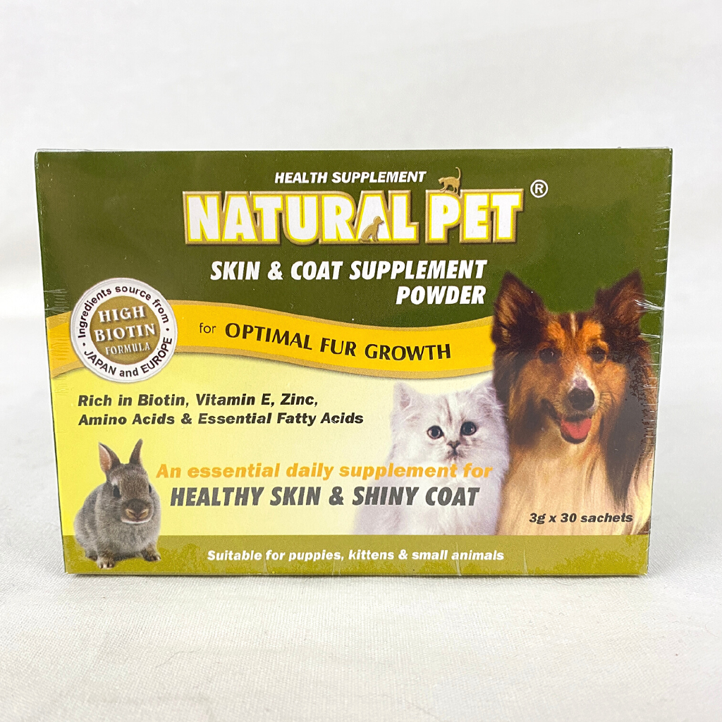 

NATURALPET Vitamin Bulu SKIN and COAT Supplement 3g x 30pcs