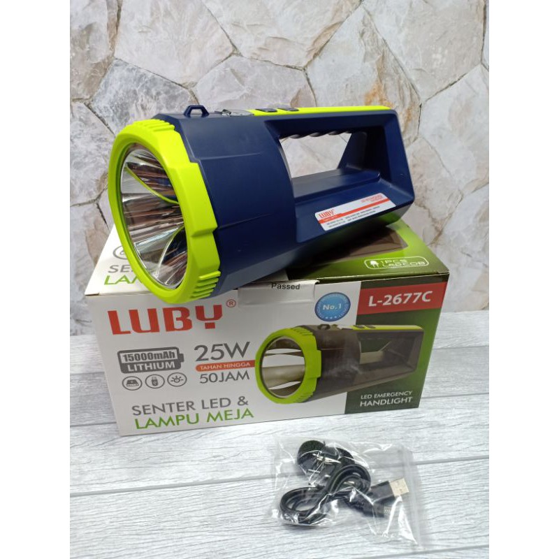 SENTER JUMBO LUBY L277C 25wat senter LED lampu meja