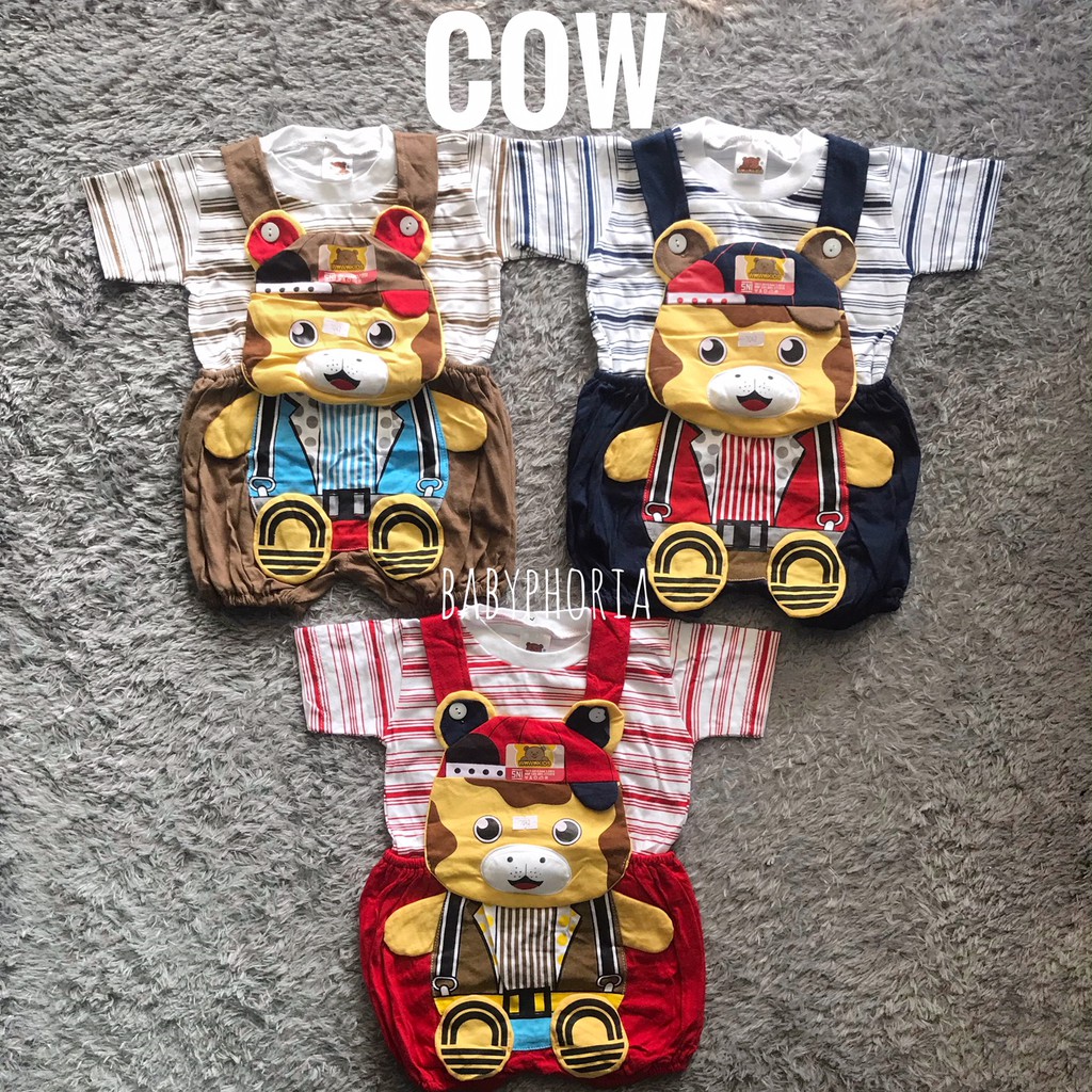 Romper Bayi /  Pendek Bayi Lepas Celana TOMTOM Motif