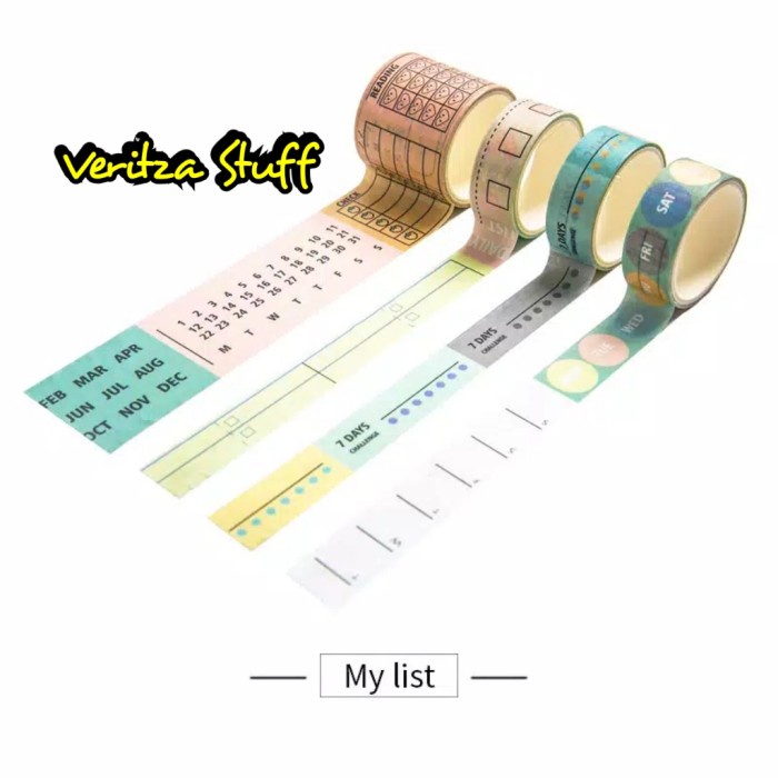

Wow Veritza Washi Tape/Masking Tape My Time Management Edition/Scrapbook Bergaransi