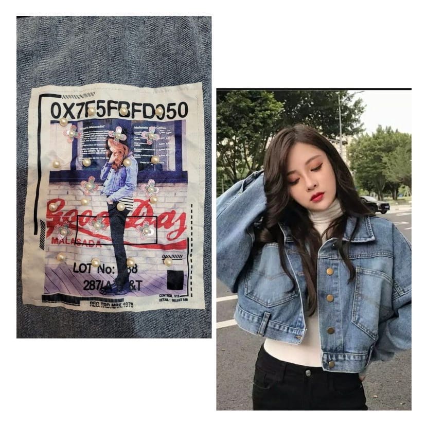 JAKET JEANS CROP OVERSIZE