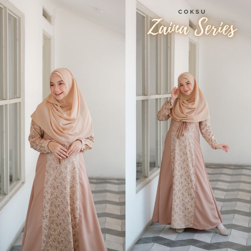 Baju Gamis Zaina Dress Motif