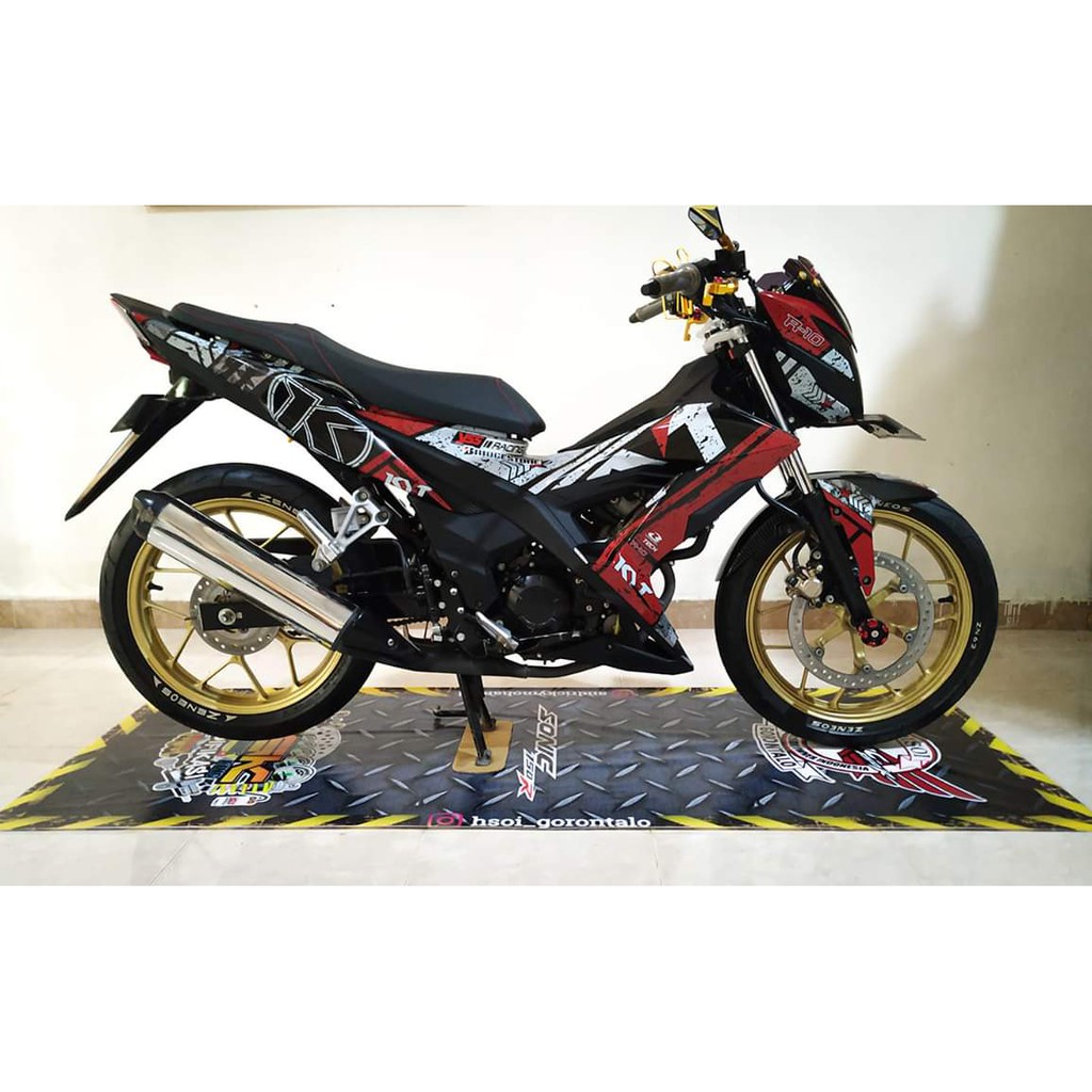 Decal Stiker Sonic KYT Hitam Merah