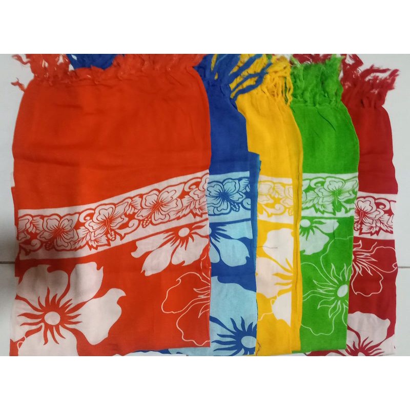 SALE Murah Kain Pantai Bali Motif Bunga Warna Cerah