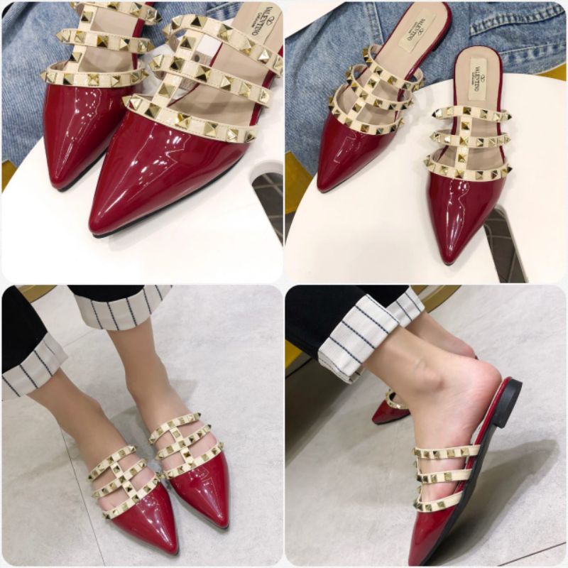 Sendal wanita Flat VL lancip Depan import Murah Kode 2207